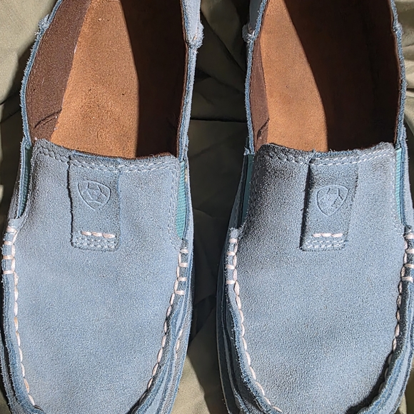Ariat Women's Slate Blue Suede Slip-Ons - Picture 1 of 5